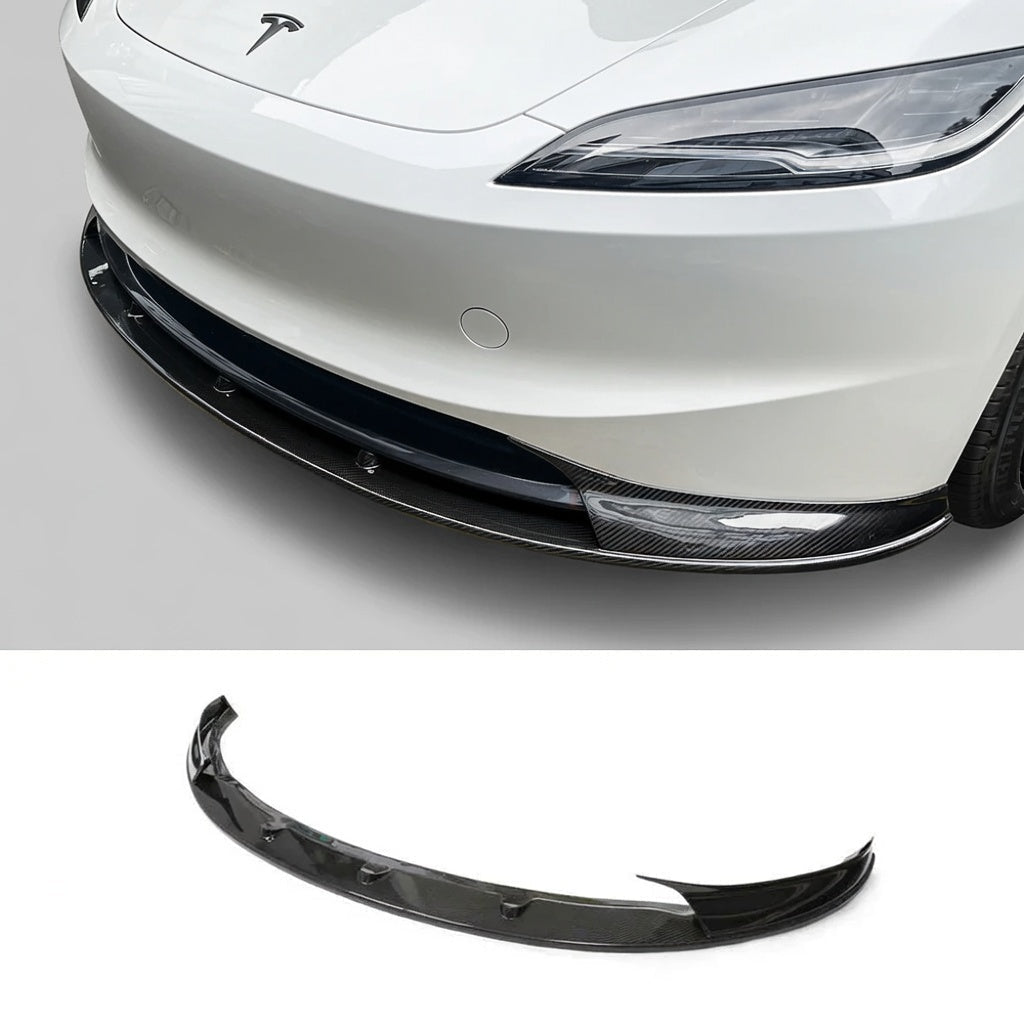 Real Carbon Fiber Aero Front Lip Spoiler for Model 3 Highland 2024+