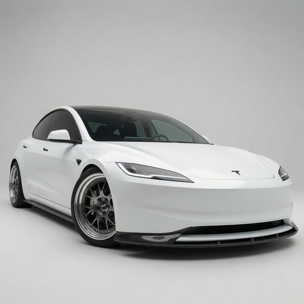Real Carbon Fiber Aero Front Lip Spoiler for Model 3 Highland 2024+