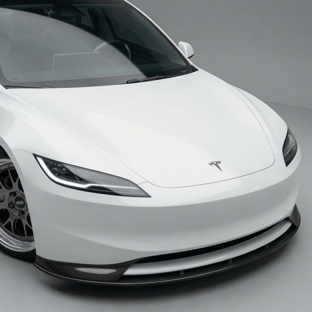 Real Carbon Fiber Aero Front Lip Spoiler for Model 3 Highland 2024+