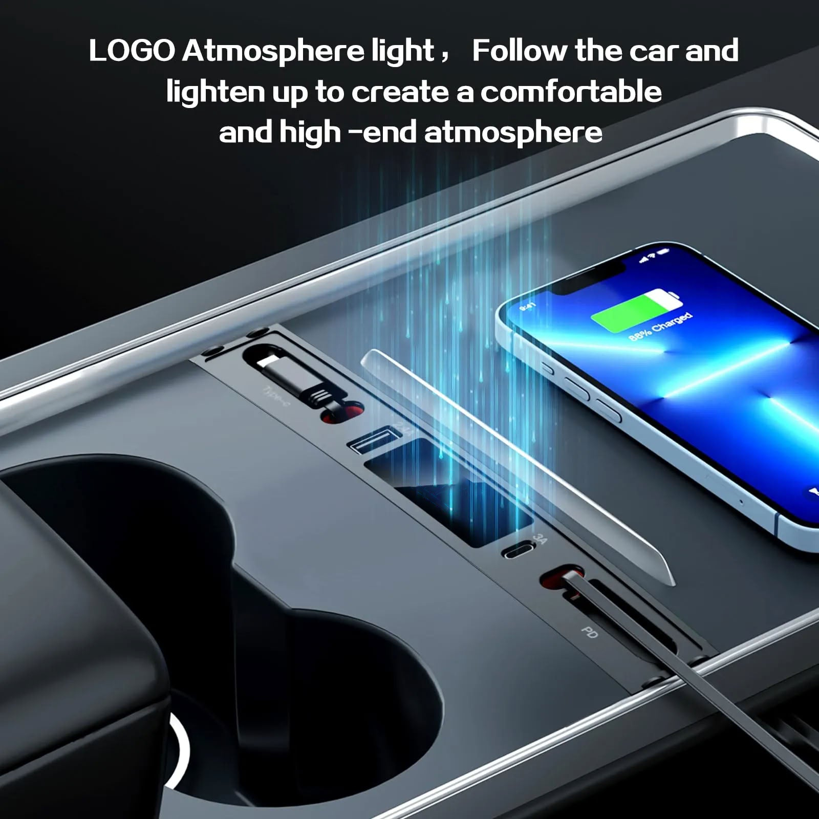 Retractable USB Hub for Tesla Model 3/Y