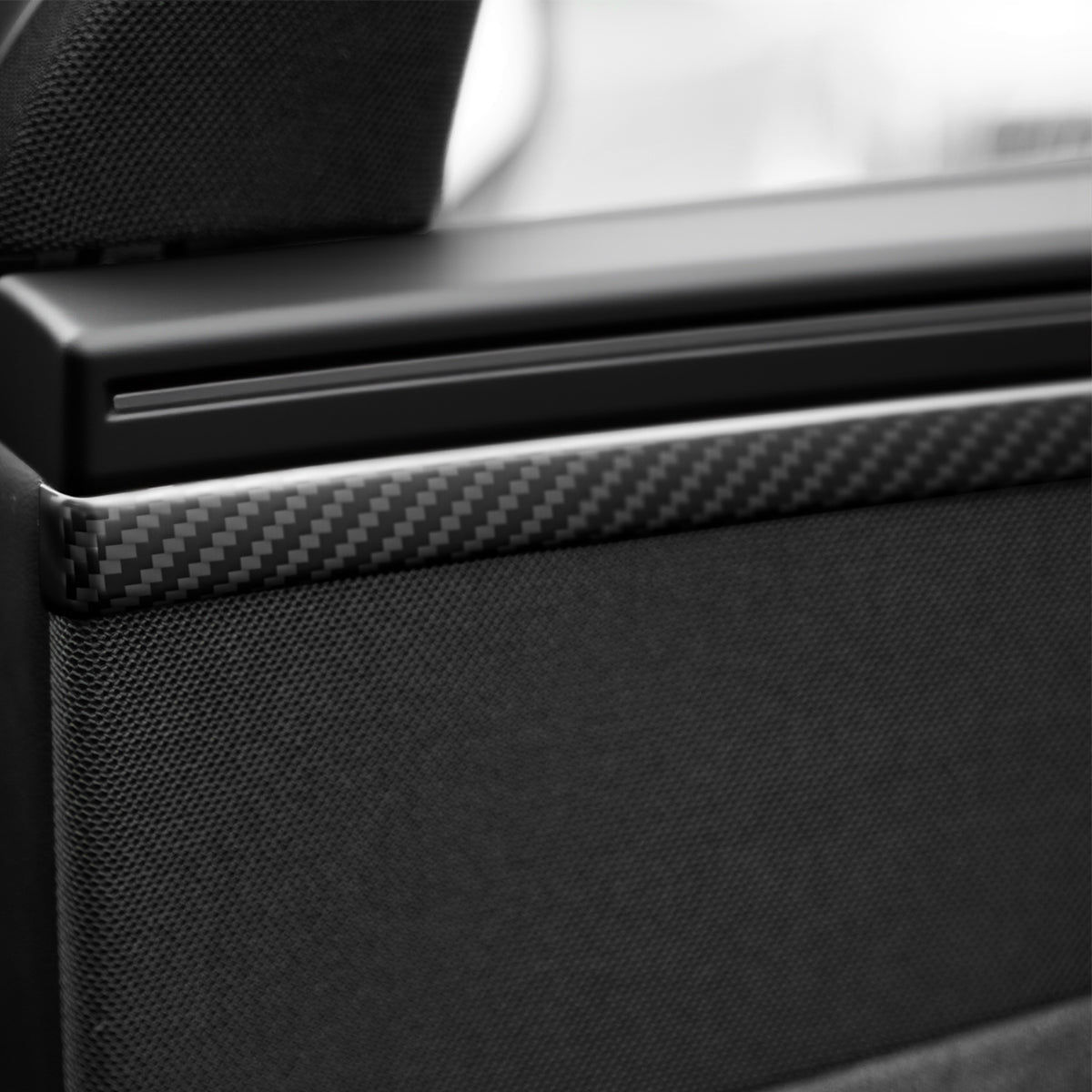 Dry Carbon Fiber Door Panel Trim Covers for Tesla Model Y Juniper