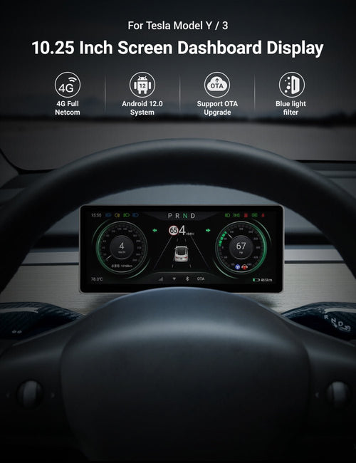 10.25‘’ Android 4G Tesla Model 3 / Y Display LCD Instrument Dashboard Screen