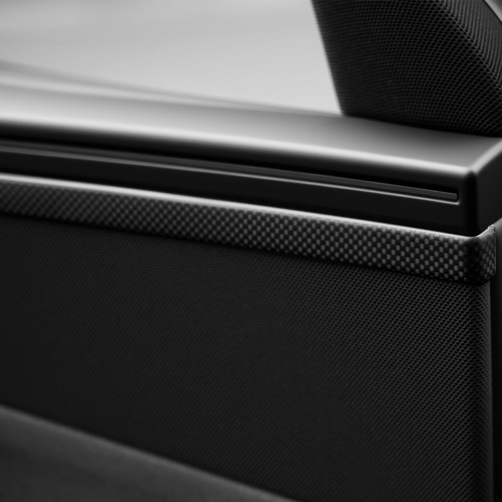 Dry Carbon Fiber Door Panel Trim Covers for Tesla Model Y Juniper