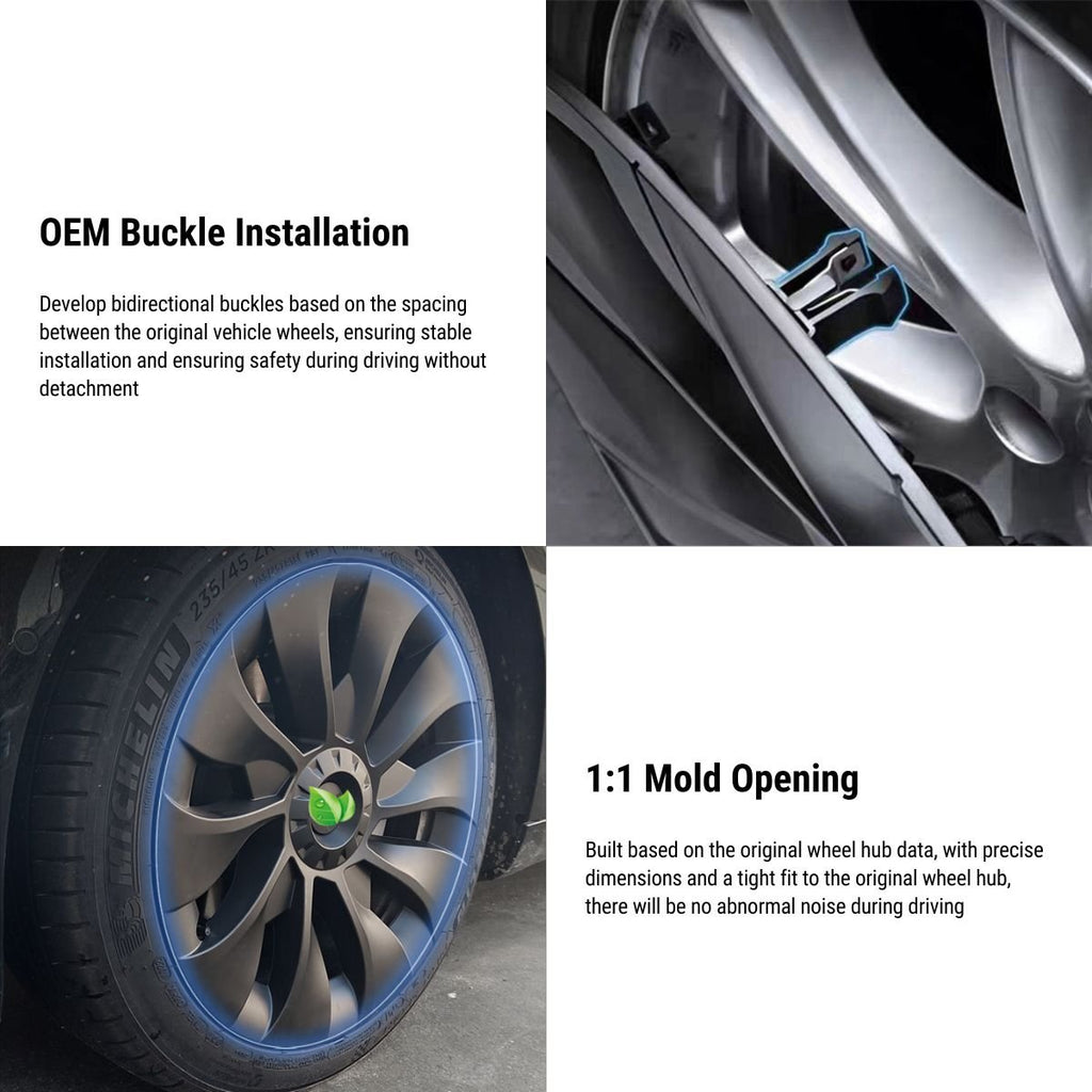 18″ 19″ Hubcaps for Model 3/Y (4PCS)