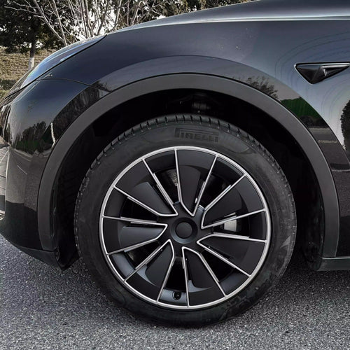 19 Gemini Performance-Style ABS Wheel Hubcaps for Model Y | 4-Piece Set | 5 Colors | 2 Styles | Tool-Free Install
