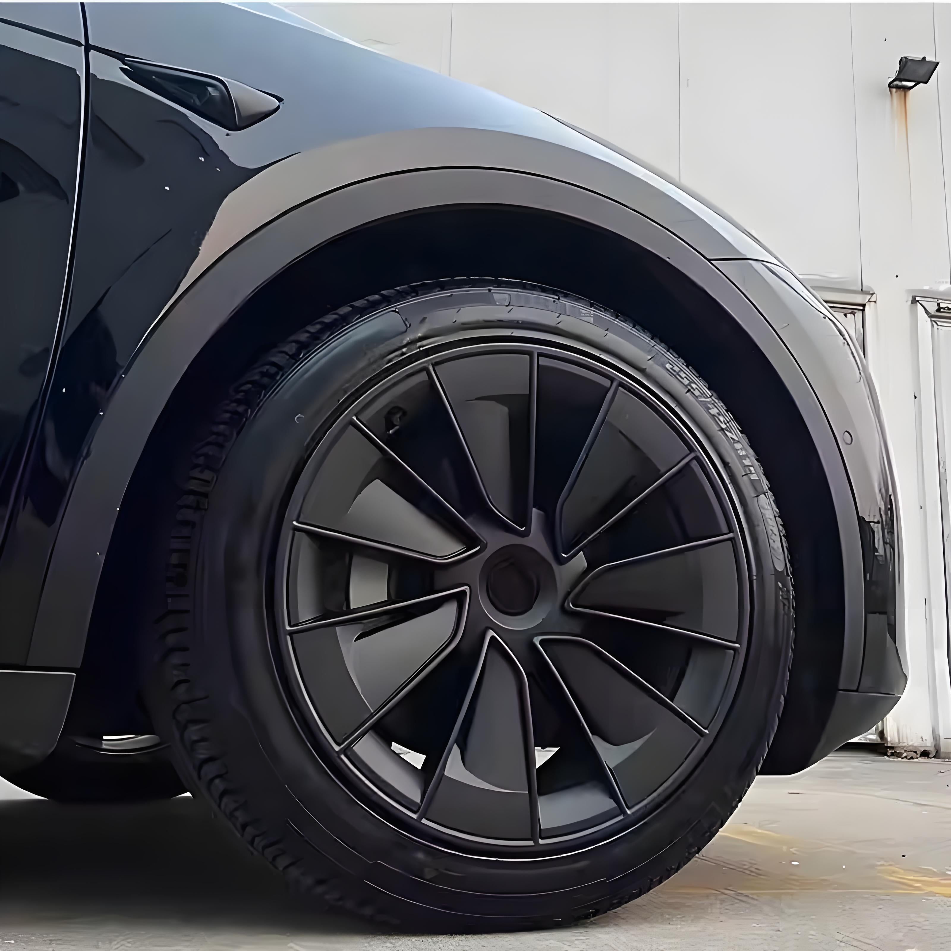 19 Gemini Performance-Style ABS Wheel Hubcaps for Model Y | 4-Piece Set | 5 Colors | 2 Styles | Tool-Free Install