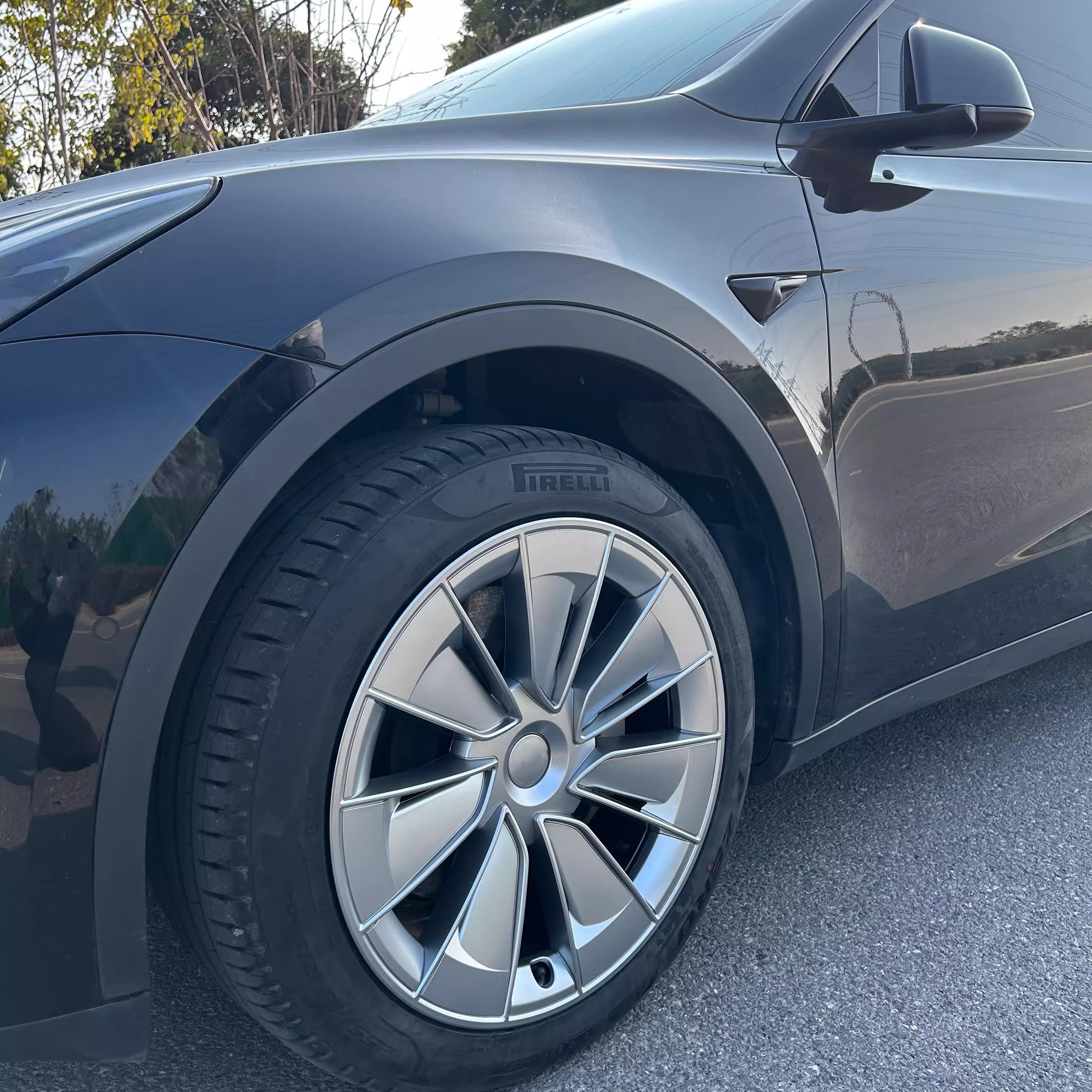 19 Gemini Performance-Style ABS Wheel Hubcaps for Model Y | 4-Piece Set | 5 Colors | 2 Styles | Tool-Free Install