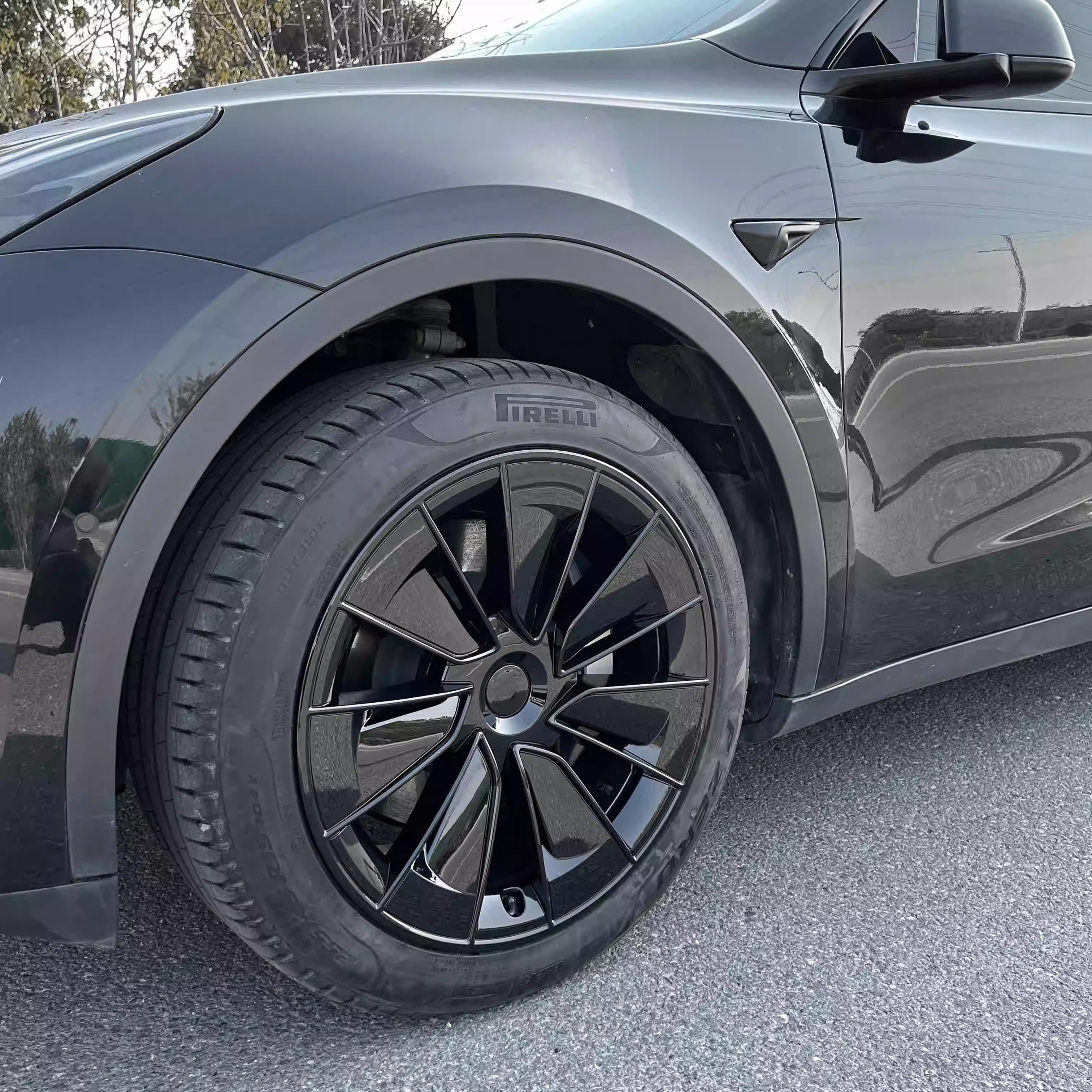 19 Gemini Performance-Style ABS Wheel Hubcaps for Model Y | 4-Piece Set | 5 Colors | 2 Styles | Tool-Free Install