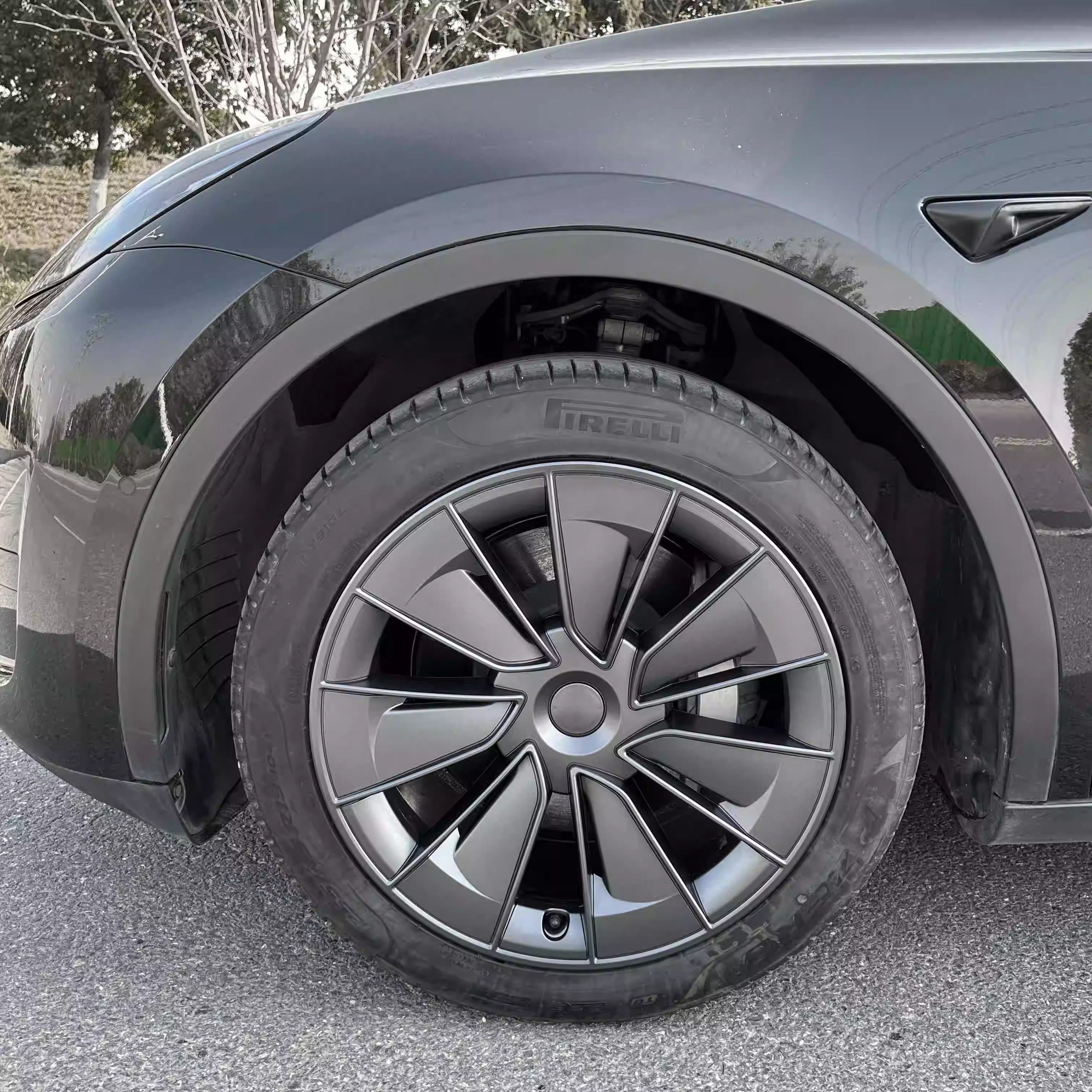 19 Gemini Performance-Style ABS Wheel Hubcaps for Model Y | 4-Piece Set | 5 Colors | 2 Styles | Tool-Free Install