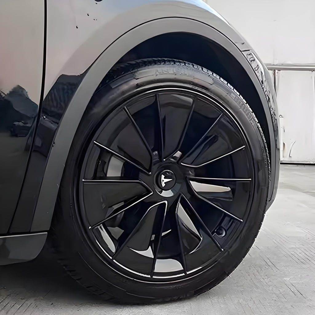 19 Gemini Performance-Style ABS Wheel Hubcaps for Model Y | 4-Piece Set | 5 Colors | 2 Styles | Tool-Free Install
