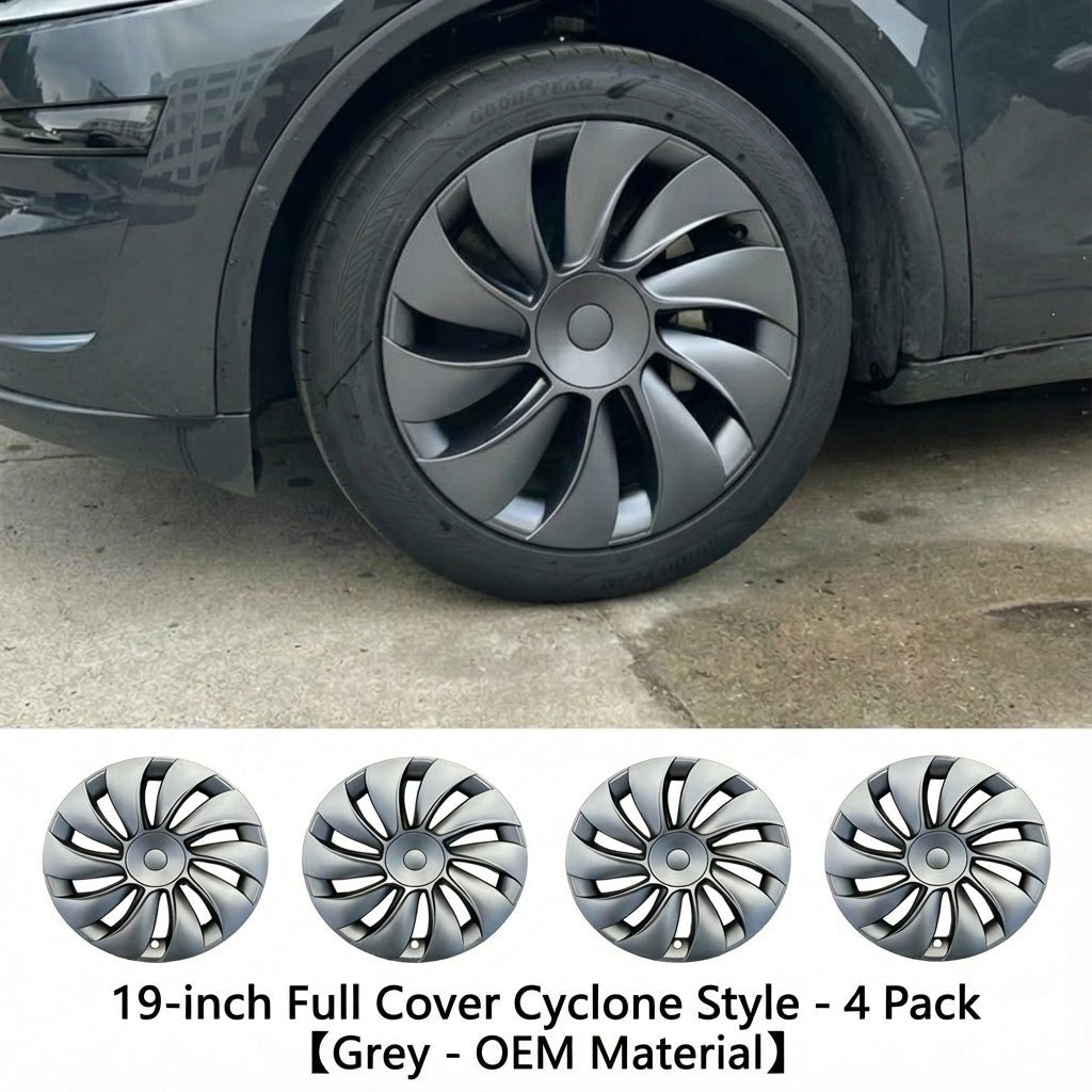 19-inch Cyclone Wheel Covers for Tesla Model Y Juniper 2025+ (Set of 4)