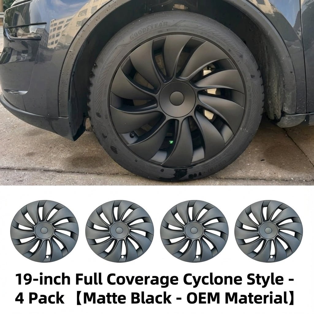 19-inch Cyclone Wheel Covers for Tesla Model Y Juniper 2025+ (Set of 4)