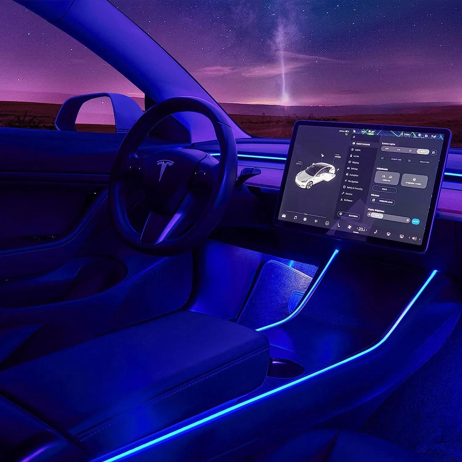 Interior Car Neon Lights Tesla Model 3（2019-2023）/ Y（2020-2024）