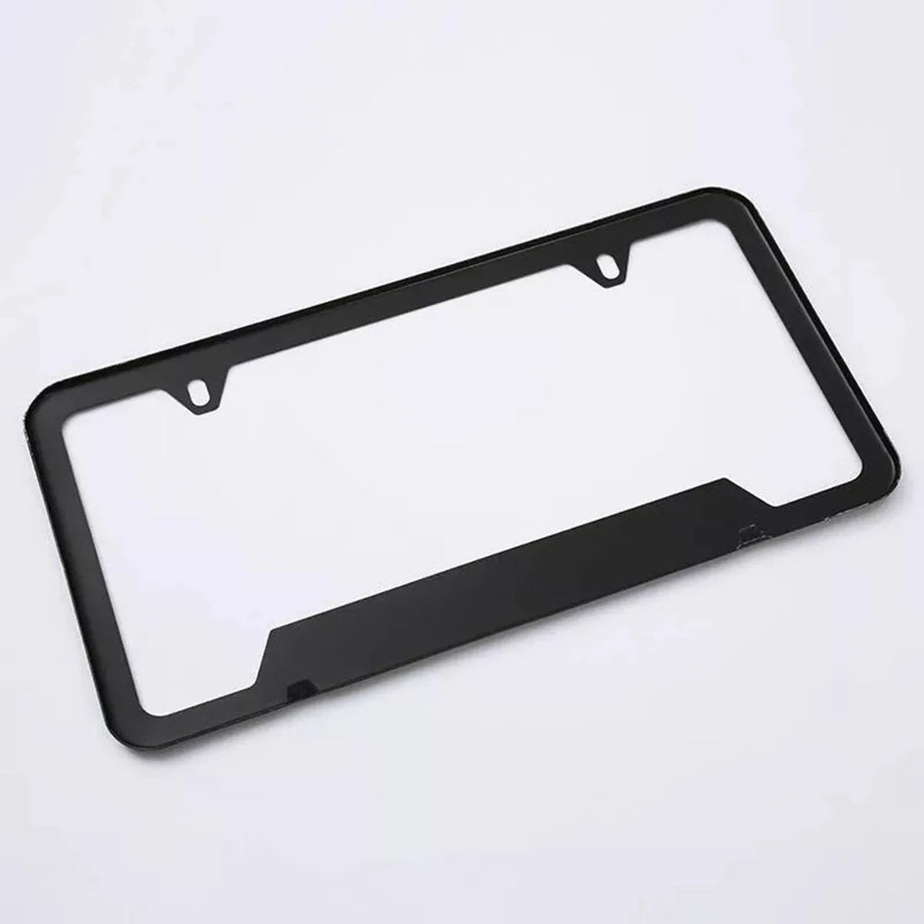 2pcs Tesla Model 3 Black Stainless Metal License Plate Frame