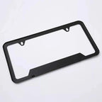 2pcs Tesla Model 3 Black Stainless Metal License Plate Frame