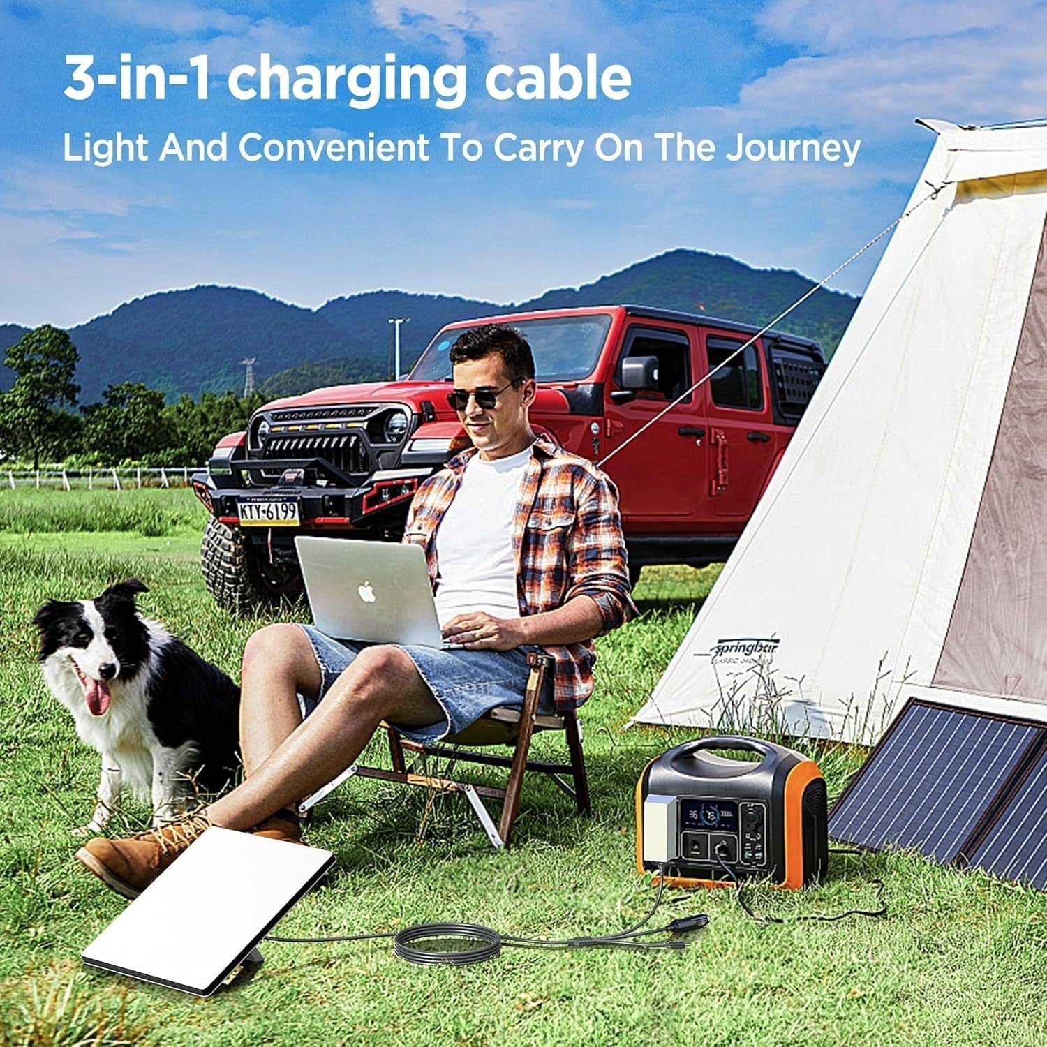 3-in-1 Car Charging Power Cable for Starlink Mini