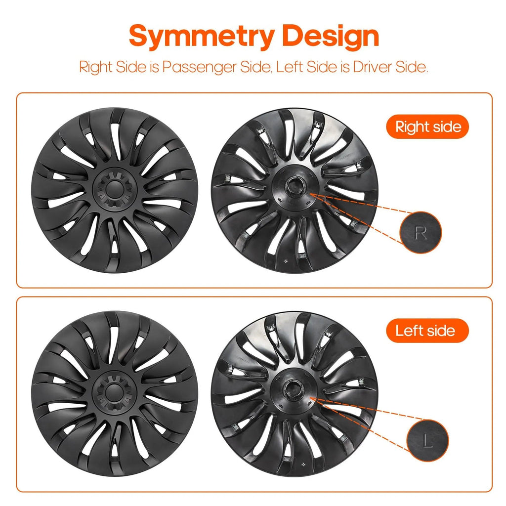 4 Pcs Wheel Covers for Tesla Model Y 19-Inch Wheels
