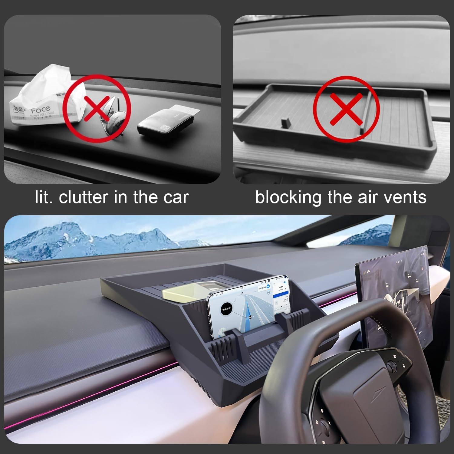 Dashboard Storage Box for Cybertruck