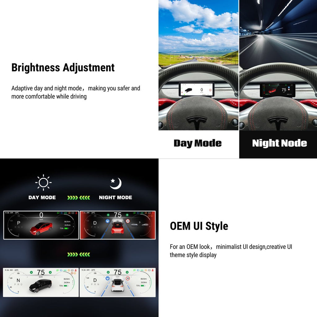 6.2'' Dashboard Screen Display for Tesla Model 3 / Model Y