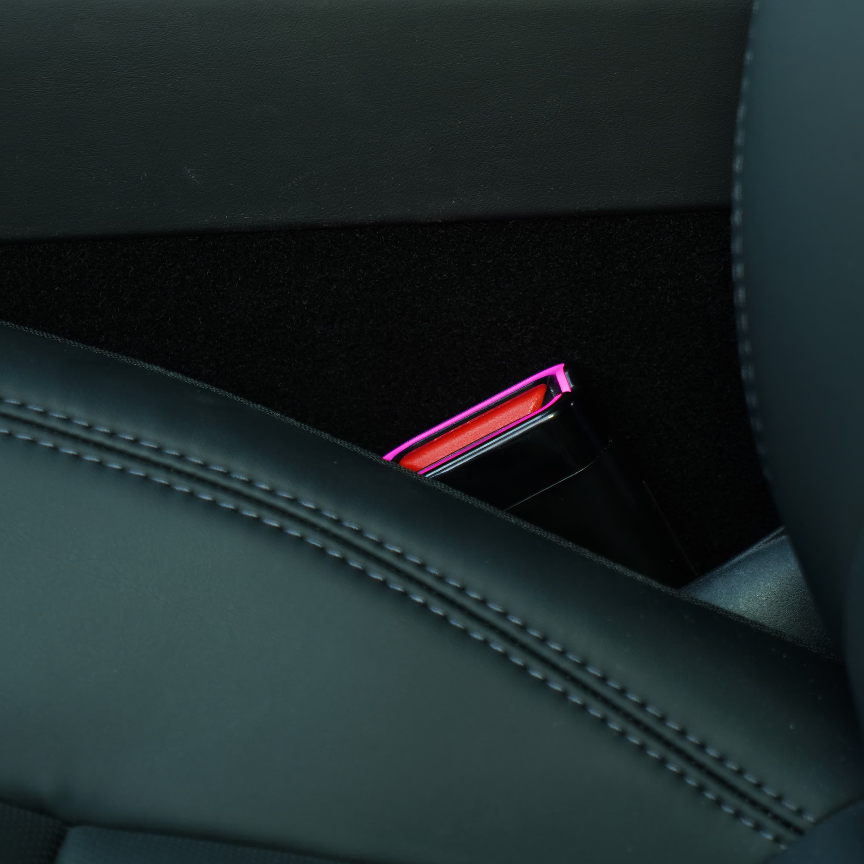 64-Color RGB Seat Belt Buckle Ambient Light Kit for Tesla Model 3 Highland & Model Y Juniper