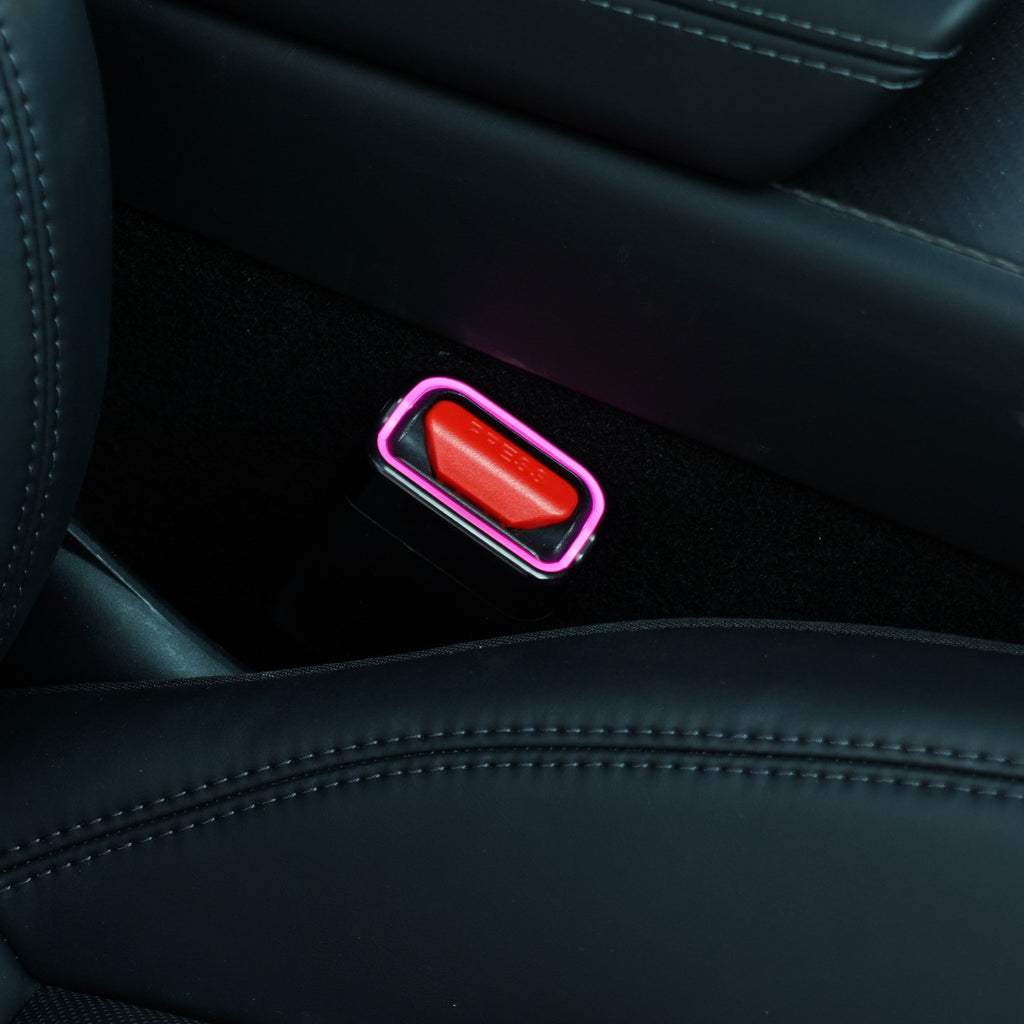 64-Color RGB Seat Belt Buckle Ambient Light Kit for Tesla Model 3 Highland & Model Y Juniper