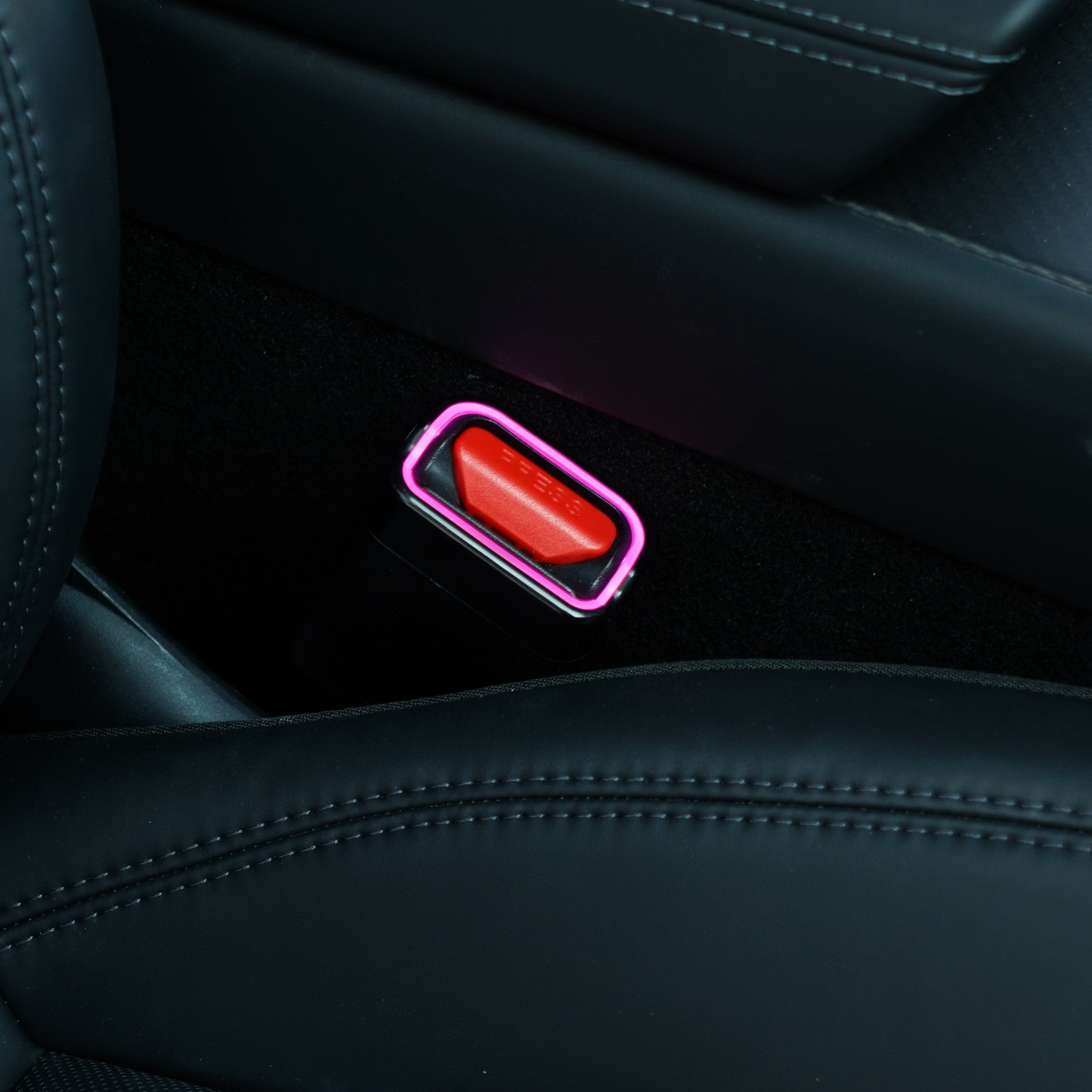 64-Color RGB Seat Belt Buckle Ambient Light Kit for Tesla Model 3 Highland & Model Y Juniper