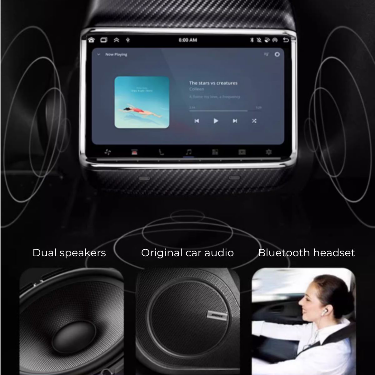 7.2 Inch Rear Android Entertainment Touch Screen Display for Tesla Model Y / 3