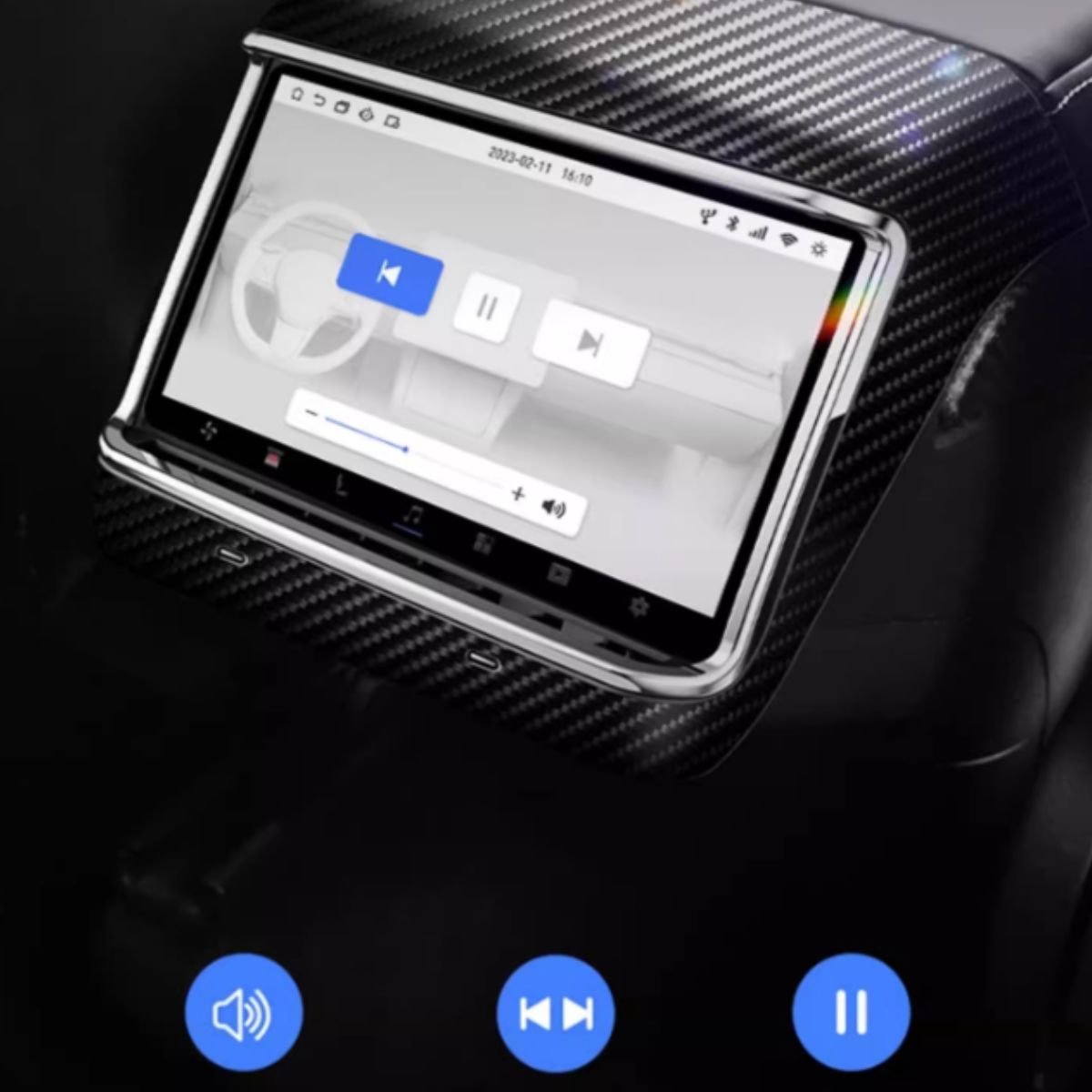 7.2 Inch Rear Android Entertainment Touch Screen Display for Tesla Model Y / 3
