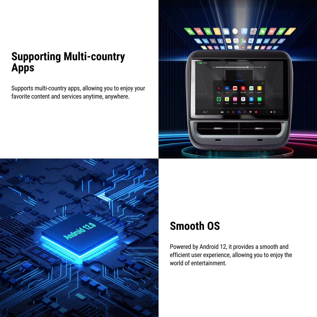 7‘’ Rear Entertainment System for Tesla Model Y / 3