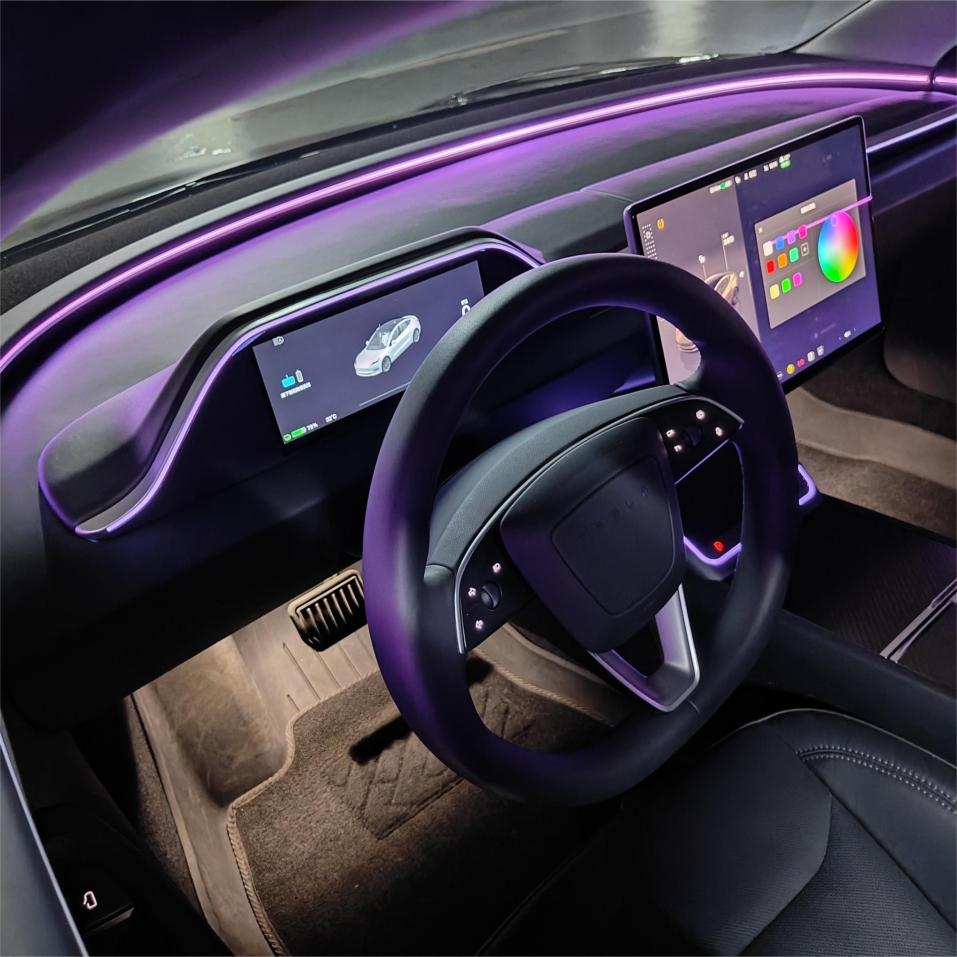 8.9'' Integrated Dashboard Display with Ambient Lighting for Tesla Model 3 / Y