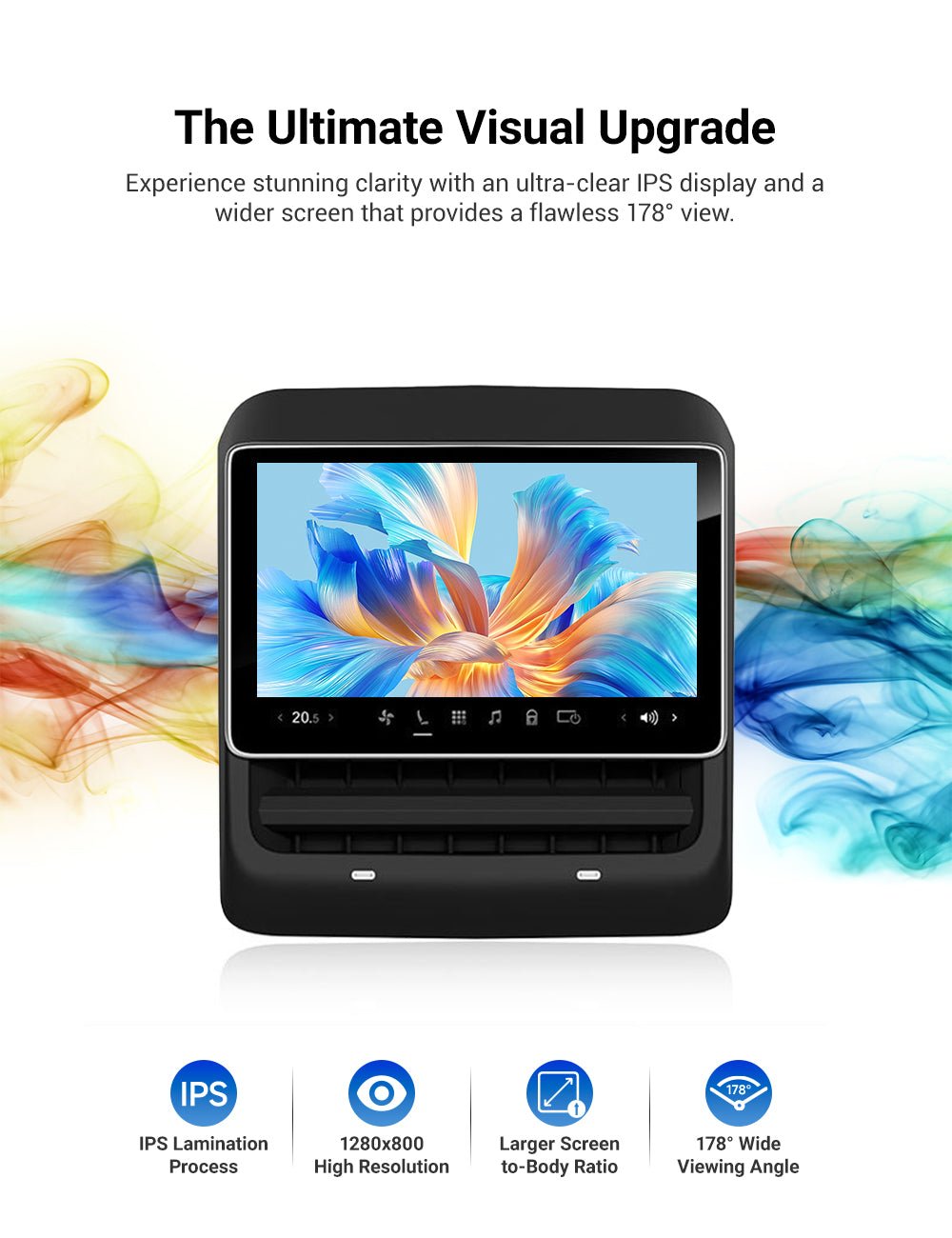 8 Inch 4G Android Rear Entertainment Screen Display for Tesla Model Y / 3