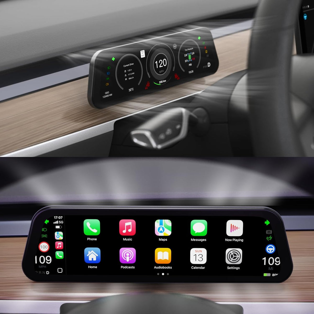 9.6 Inch Instrument Cluster Dashboard Display for Tesla Model 3 / Y