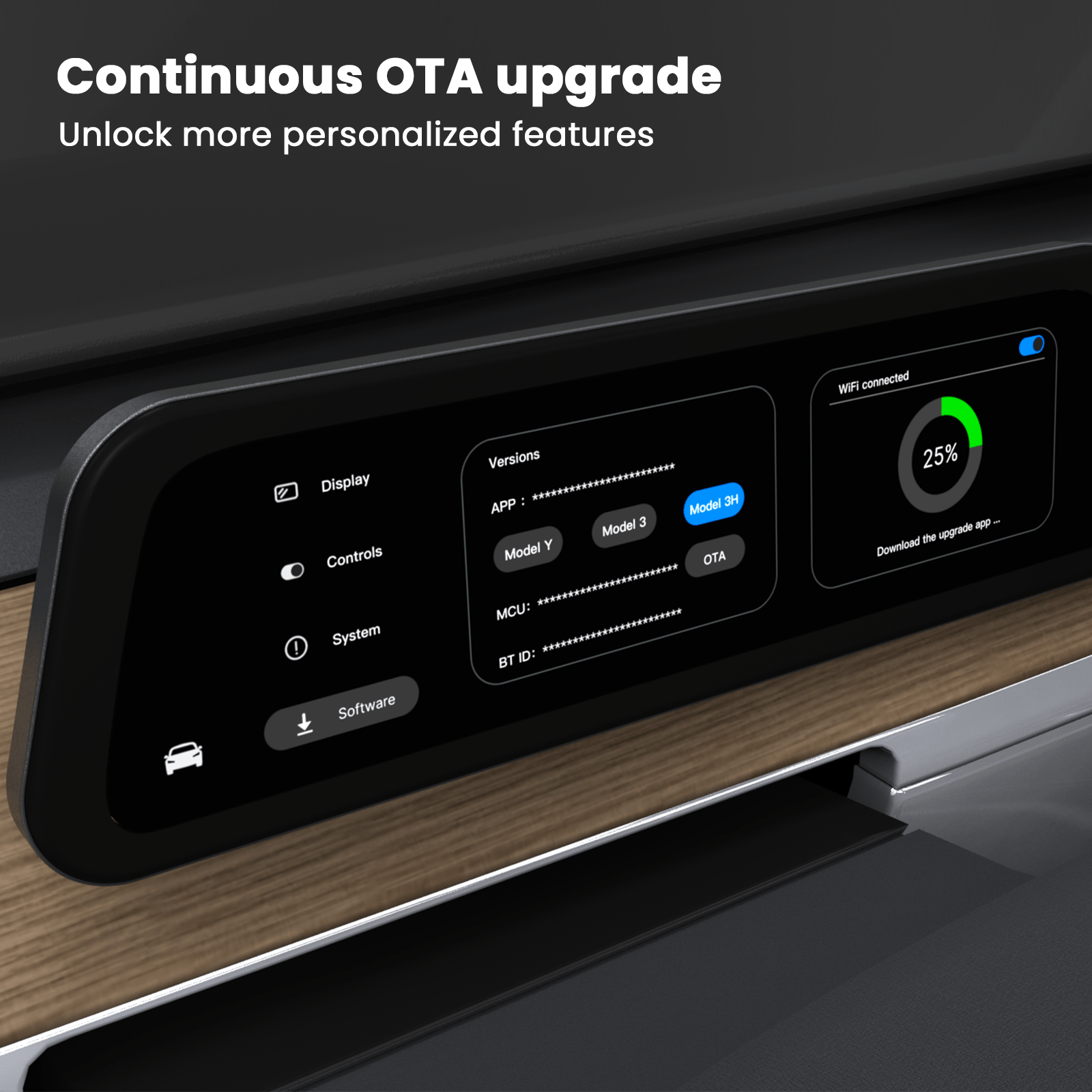 9.6 Inch Instrument Cluster Dashboard Display for Tesla Model 3 / Y