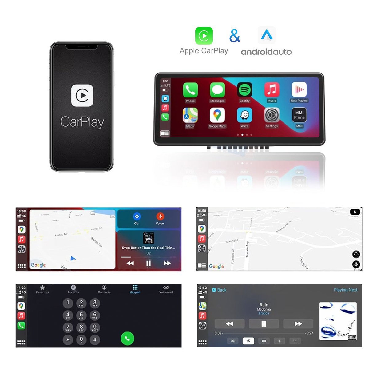9‘’ Carplay Instrument Dashboard Screen Display for Tesla Model 3 / Y