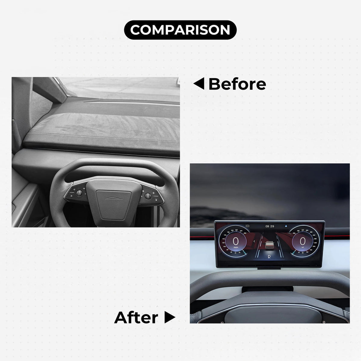 9 Inch Instrument Cluster Dashboard Display for Tesla Cybertruck