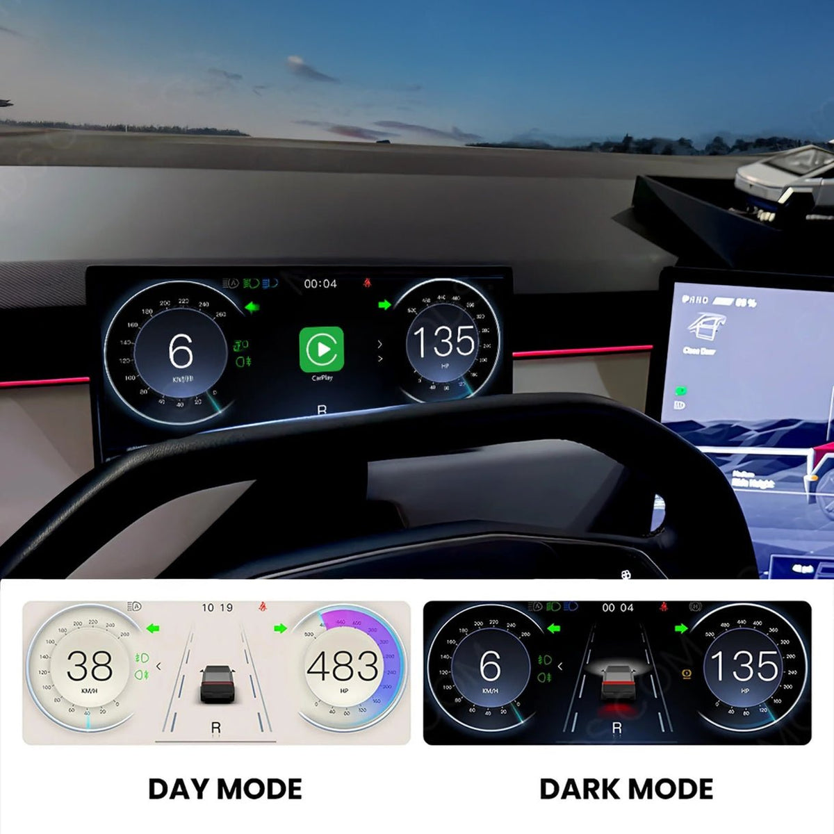 9 Inch Instrument Cluster Dashboard Display for Tesla Cybertruck