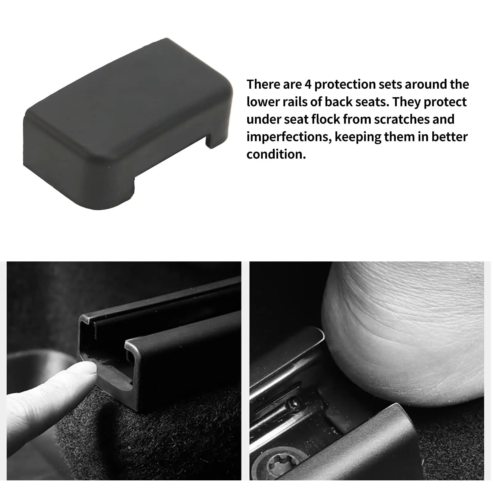Car Slide Rails Anti-Kick Plugs Suitable for Tesla Model 3/Y