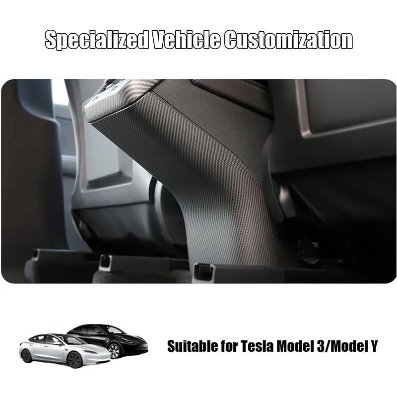 Carbon Fiber Texture Kick Protection Cover for Tesla Model 3/ Model Y
