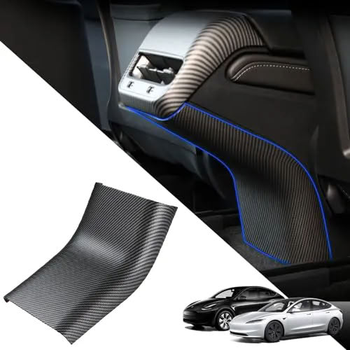 Carbon Fiber Texture Kick Protection Cover for Tesla Model 3/ Model Y