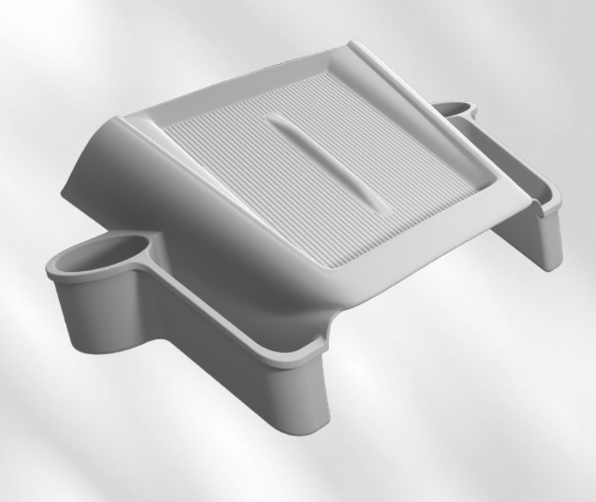 Center Console Wireless Charging Pad with Side Pockets For Tesla Model 3 Highland & Model Y Juniper