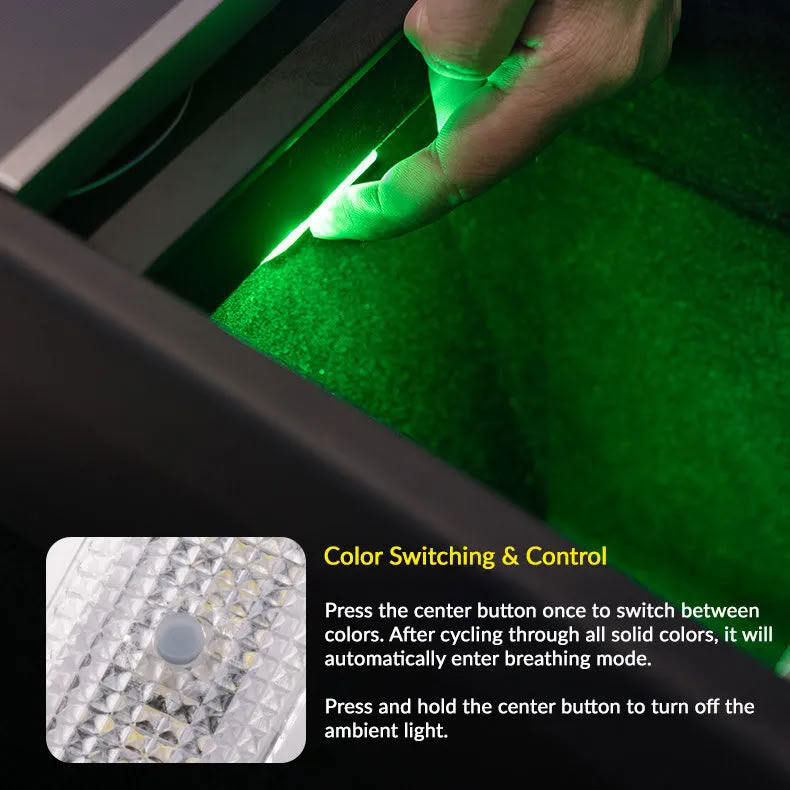 Central Console Box Ambient Light for Tesla Model 3/Y