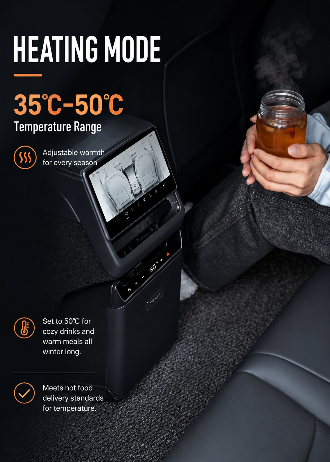 Rear Seat Mini Fridge for Tesla Model Y Juniper 2025+