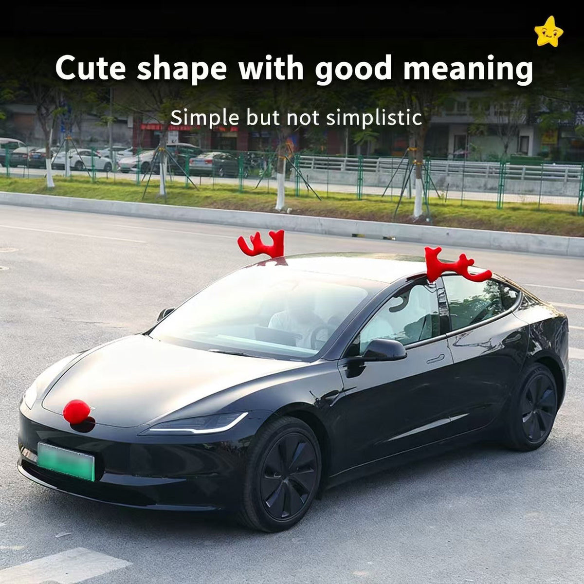 Christmas Reindeer Antler Light Pendant for Tesla Model 3/Y/S/X