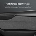 Dry Carbon Fiber Full Upper Oversized Extended Door Panel Overlays for Model Y Juniper