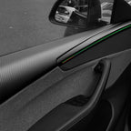 Dry Carbon Fiber Full Upper Oversized Extended Door Panel Overlays for Model Y Juniper