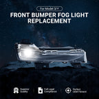 Front Bumper Fog Light Replacement for Model 3/Y