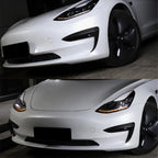 Fog Light Trim for Tesla Model 3/Y - High-Quality ABS with Carbon Fiber Finish
