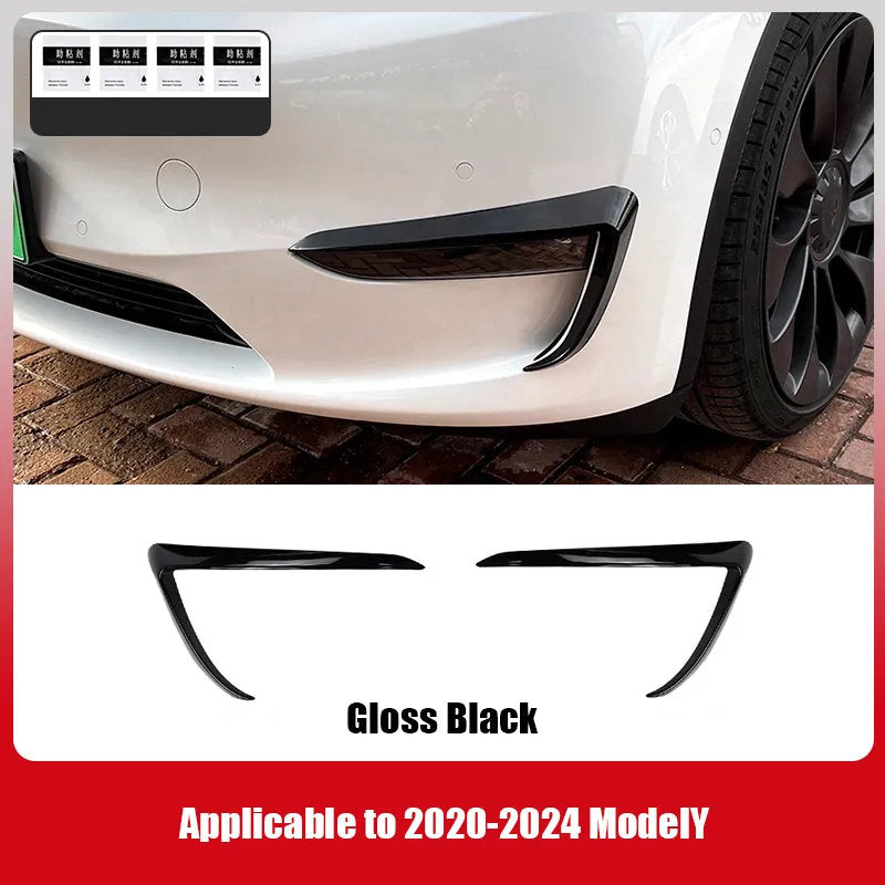 Fog Light Trim for Tesla Model 3/Y - High-Quality ABS with Carbon Fiber Finish