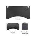 Foldable In-Car Laptop & Dining Table with Carbon Fiber Texture for Tesla Model 3 / Model Y
