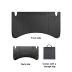 Foldable In-Car Laptop & Dining Table with Carbon Fiber Texture for Tesla Model 3 / Model Y